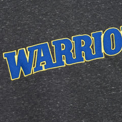 Mitchell & Ness Golden State Warriors Black Out Collection Snow Washed Vintage Logo Pullover Sweatshirt Black