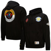 Mitchell & Ness Golden State Warriors Hardwood Classics Blackout Collection Pullover Hoodie Black