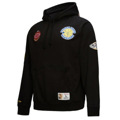 Mitchell & Ness Golden State Warriors Hardwood Classics Blackout Collection Pullover Hoodie Black