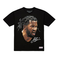 Mitchell & Ness Jalen Brunson NBA Unisex Real Big Face Player T-Shirt Black