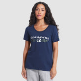 Seattle Seahawks Women's 2025 Rivalries Collection Slub Dri-FIT T-Shirt - College Navy - Nike