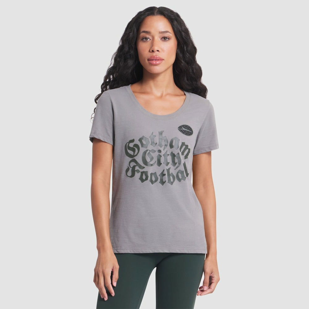 New York Jets Women's 2025 Rivalries Collection Slub Dri-FIT T-Shirt - Iron Ore - Nike