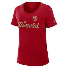 San Francisco 49ers Women's 2025 Rivalries Collection Slub Dri-FIT T-Shirt - Scarlet - Nike