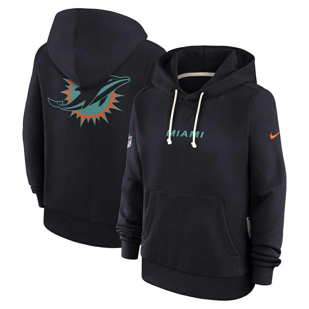 Miami Dolphins Women's 2025 Rivalries Collection Standard Issue Sideline Dri-FIT Hoodie - Pitch Blue - Nike