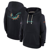 Miami Dolphins Women's 2025 Rivalries Collection Standard Issue Sideline Dri-FIT Hoodie - Pitch Blue - Nike