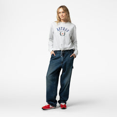 Houston Astros Mitchell & Ness Women's Cropped Toggle Pullover Sweatshirt Sale