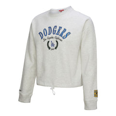 Los Angeles Dodgers Mitchell & Ness Women's Cropped Toggle Pullover Sweatshirt Discount