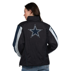 Dallas Cowboys Starter Women's Thursday Night Gridiron Half-Zip Jacket - Black/Navy - NFL