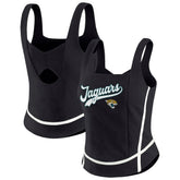 Jacksonville Jaguars WEAR by Erin Andrews Women's Square Neck Tank Top - Black - NFL