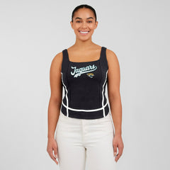 Jacksonville Jaguars WEAR by Erin Andrews Women's Square Neck Tank Top - Black - NFL