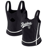 Las Vegas Raiders WEAR by Erin Andrews Women's Square Neck Tank Top - Black - NFL
