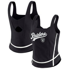 Las Vegas Raiders WEAR by Erin Andrews Women's Square Neck Tank Top - Black - NFL