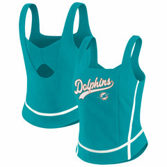Miami Dolphins WEAR by Erin Andrews Women's Square Neck Tank Top - Aqua - NFL
