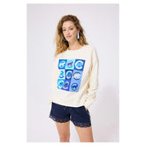 Chicago Cubs Terez Women's Technicolor Oversized Pullover Sweatshirt for sale