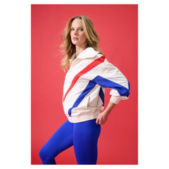 Chicago Cubs Terez Women's Ripstop Chevron Quarter-Zip Pullover for sale