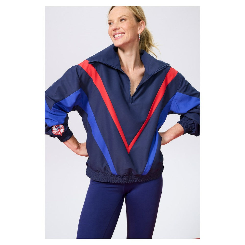 New York Yankees Terez Women's Ripstop Chevron Quarter-Zip Pullover Online