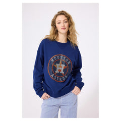 Houston Astros Terez Women's Oversized Gemstone Logo Sweatshirt for sale