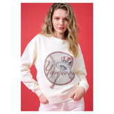 New York Yankees Terez Women's Oversized Gemstone Logo Sweatshirt Near Me