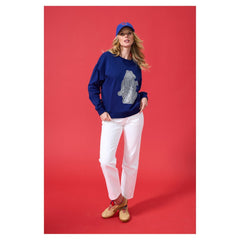 Chicago Cubs Terez Women's Oversized Gemstone Logo Sweatshirt for sale