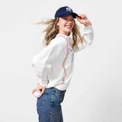 New York Yankees Terez Women's Baseball Stitch Pullover Sweatshirt Outlet
