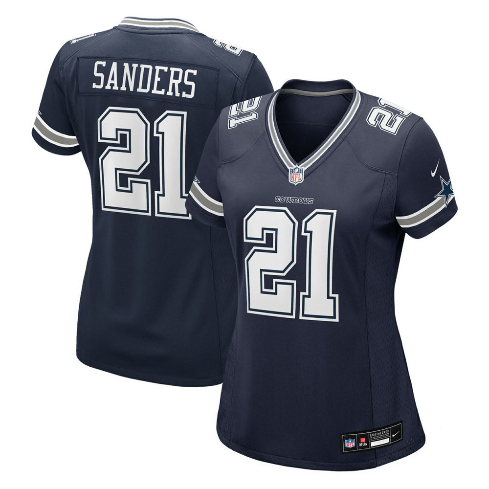 Deion Sanders Dallas Cowboys Women's Team Retired Player Game Jersey - Navy - Nike