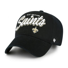 New Orleans Saints '47 Women's Ariana Clean Up Adjustable Hat - Black - 47 brand