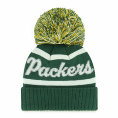 Green Bay Packers '47 Women's Spirited Cuffed Knit Hat with Pom - Green - 47 brand