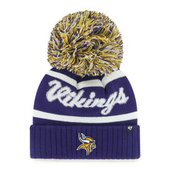 Minnesota Vikings '47 Women's Spirited Cuffed Knit Hat with Pom - Purple - 47 brand