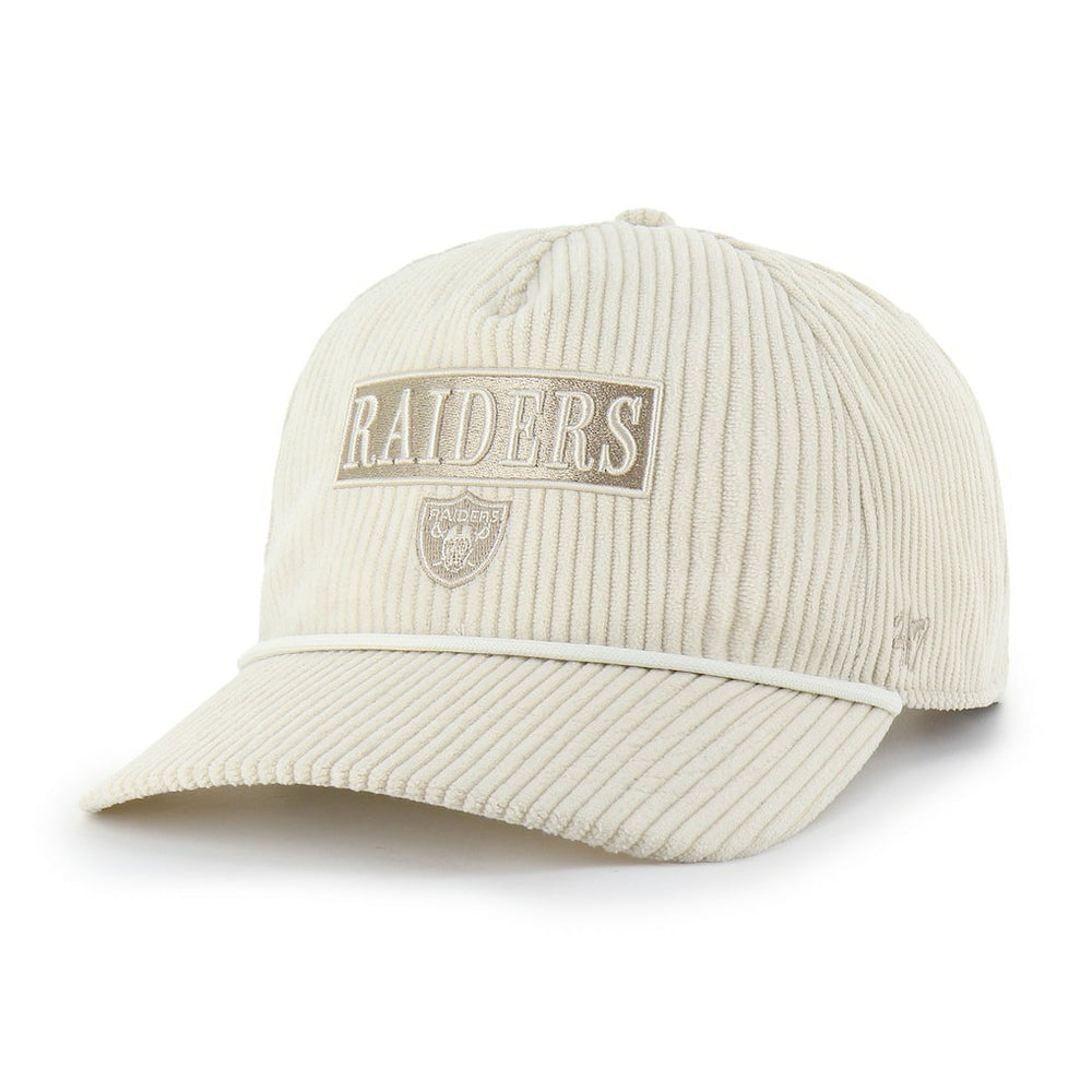 Las Vegas Raiders '47 Women's Mellow Corduroy Hitch Adjustable Hat - Natural - 47 brand