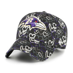 Baltimore Ravens '47 Girls Youth Mural Clean Up Adjustable Hat - Black - 47 brand