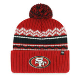 San Francisco 49ers '47 Youth Polar Vortex Cuffed Knit Hat with Pom - Scarlet - 47 brand