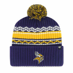 Minnesota Vikings '47 Youth Polar Vortex Cuffed Knit Hat with Pom - Purple - 47 brand