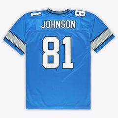 Calvin Johnson Detroit Lions Big & Tall 2007 Legacy Retired Player Jersey - Blue - Mitchell & Ness