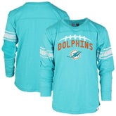 Miami Dolphins Wes & Willy Youth Football Long Sleeve T-Shirt - Aqua - NFL