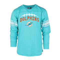 Miami Dolphins Wes & Willy Youth Football Long Sleeve T-Shirt - Aqua - NFL