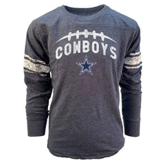 Dallas Cowboys Wes & Willy Youth Football Long Sleeve T-Shirt - Navy - NFL