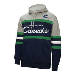 Vancouver Canucks Mitchell & Ness Head Coach Pullover Hoodie - Navy/Gray | NHL online