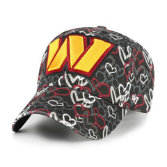 Washington Commanders '47 Girls Preschool Mural Clean Up Adjustable Hat - Black - 47 brand