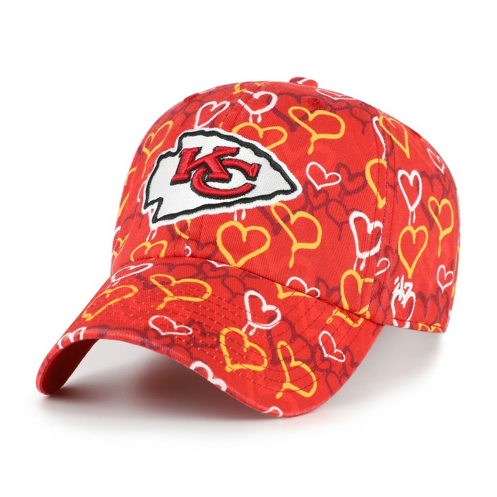 Kansas City Chiefs '47 Girls Preschool Mural Clean Up Adjustable Hat - Red - 47 brand