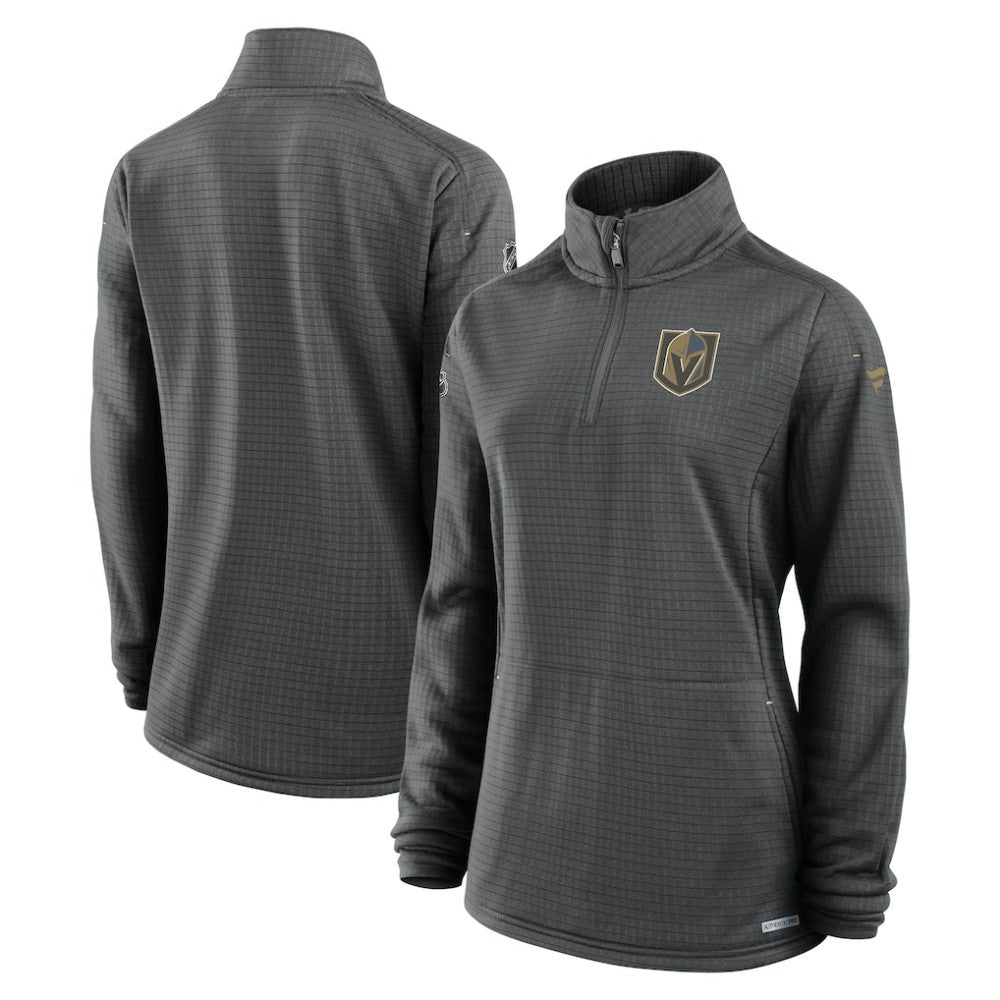 Vegas Golden Knights Fanatics Women's Authentic Pro Rink Quarter-Zip Pullover - Charcoal | Fanatics online