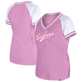 Dallas Cowboys New Era Women's Mommy & Me V-Neck T-Shirt - Pink - NFL