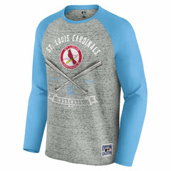 St. Louis Cardinals Darius Rucker Collection by Fanatics Raw Edge Raglan Long Sleeve Baseball T-Shirt Outlet
