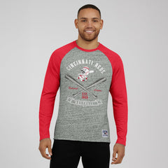 Cincinnati Reds Darius Rucker Collection by Fanatics Raw Edge Raglan Long Sleeve Baseball T-Shirt Online
