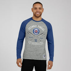 Detroit Tigers Darius Rucker Collection by Fanatics Raw Edge Raglan Long Sleeve Baseball T-Shirt for sale