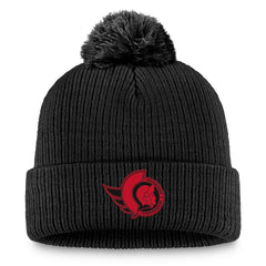 Ottawa Senators Fanatics Women's Cuffed Knit Hat with Pom - Black | Fanatics discount