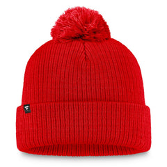 Calgary Flames Fanatics Women's Cuffed Knit Hat with Pom - Red | Fanatics Lifestyle