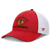 Chicago Blackhawks Fanatics Authentic Pro Rink Adjustable Trucker Hat - Red/White | Fanatics Clearance
