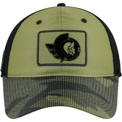 Ottawa Senators Fanatics Military Appreciation Trucker Adjustable Hat - Olive | Fanatics Lifestyle