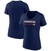 Montreal Canadiens Fanatics Women's V-Neck T-Shirt - Navy | Fanatics sale