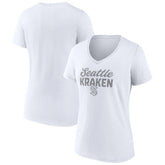Seattle Kraken Fanatics Women's White Out V-Neck T-Shirt | Fanatics on sale